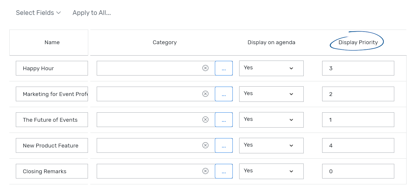 Using Display Priority to Reorder Sessions and Session Groups
