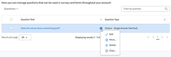Using the Question Library