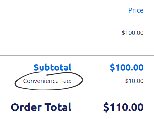 Adding Service Fees