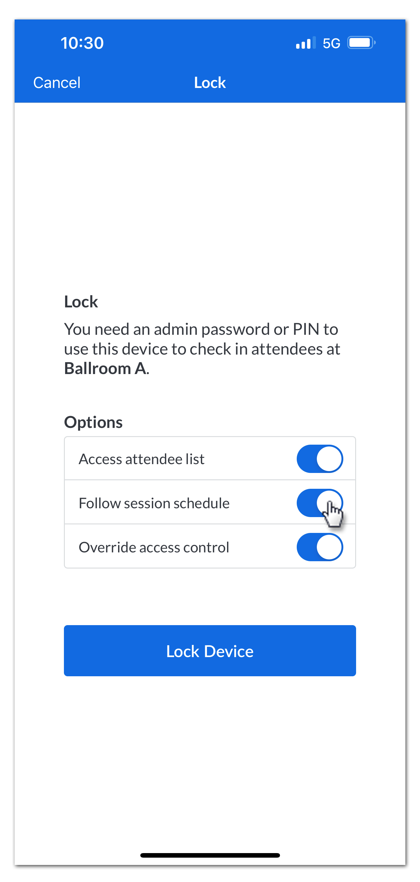 Locking Devices in OnArrival