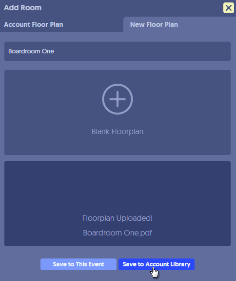 Uploading and Scaling a Floor Plan in Event Diagramming