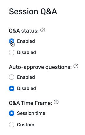 Setting Up Live Q&A for Attendee Hub