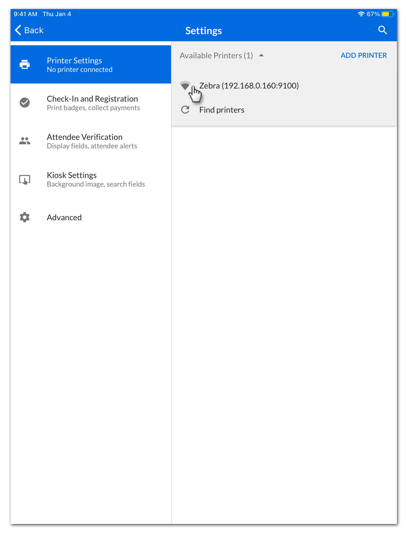 Setting Up Your iPad, Zebra Printer, and OnArrival App to Use With a Purchased Event in a Box