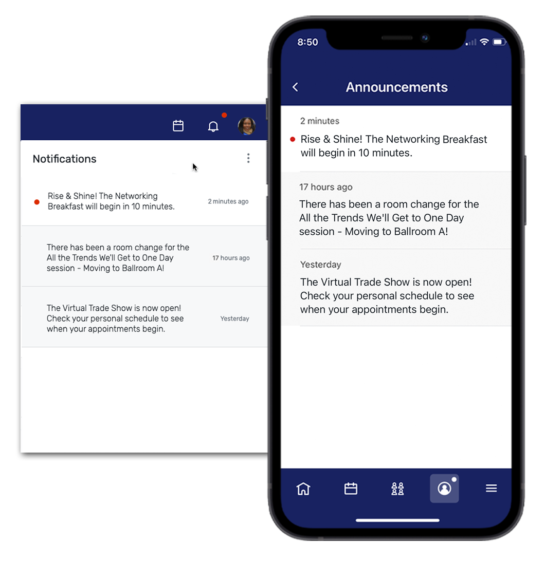Attendee Hub Notifications Overview