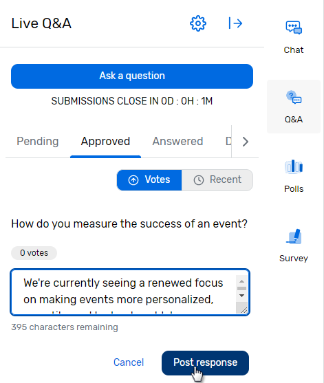 Moderating Live Q&A