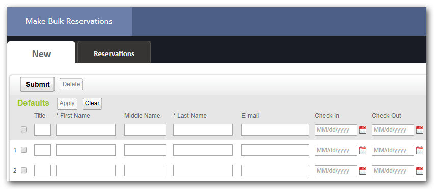 Using the Multi-Room Booking Tool