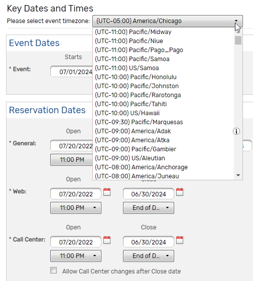 Configuring Time Zones in Passkey