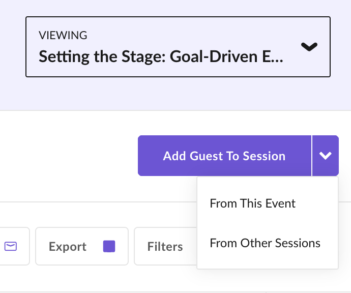 How do I manage my guest list using Sessions?