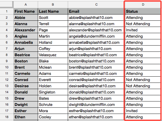 How do I update existing guest info in my guest list?