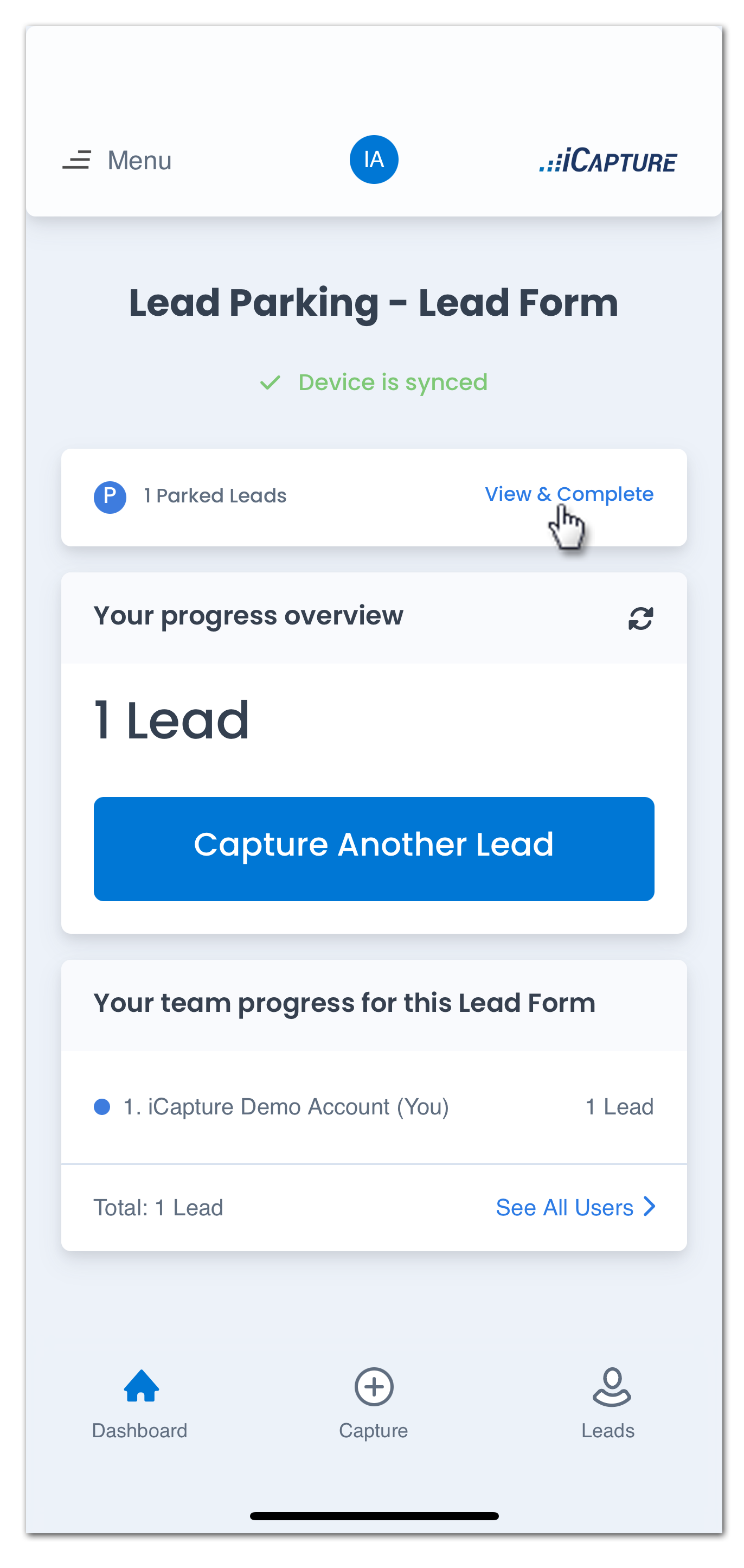Parking a Lead