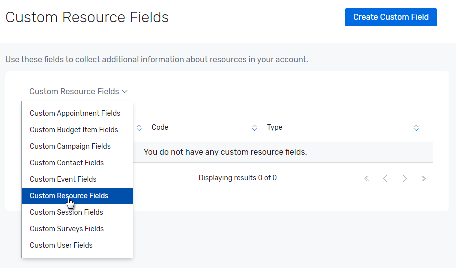 Using Custom Resource Fields