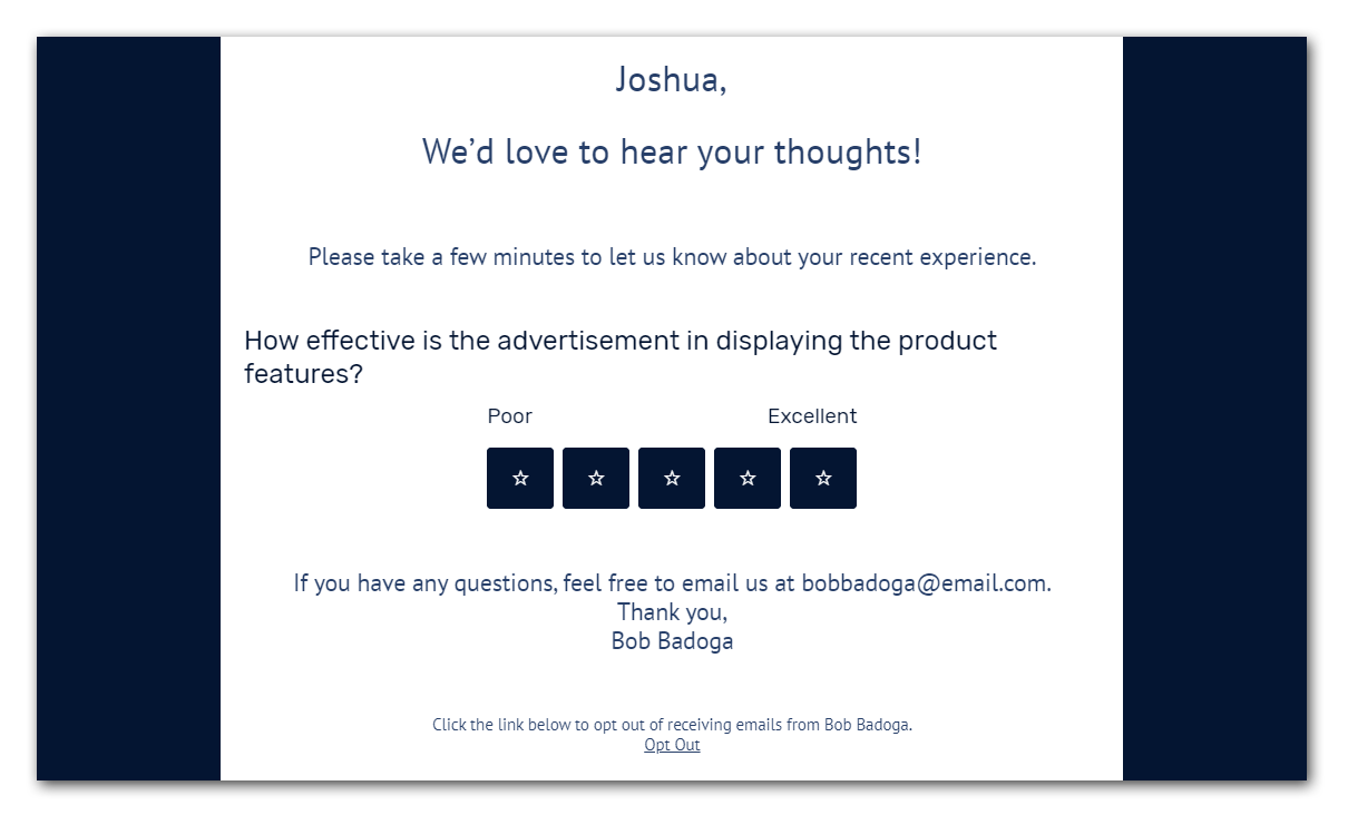 Collecting an Answer from an Email