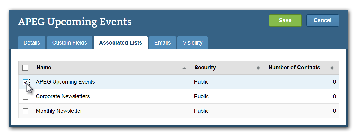 Adding Distribution Lists to Campaigns