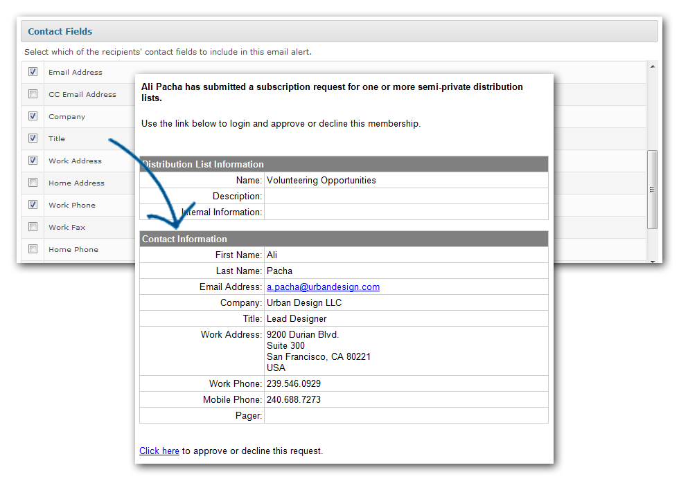 Setting Up Alerts for Subscription Requests