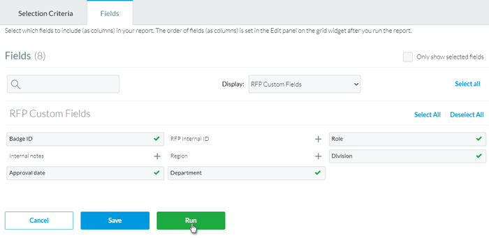 Using RFP Custom Fields